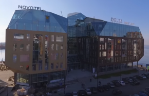 МФК DELTA и Novotel-Архангельск. Аэросъемка, октябрь 2017